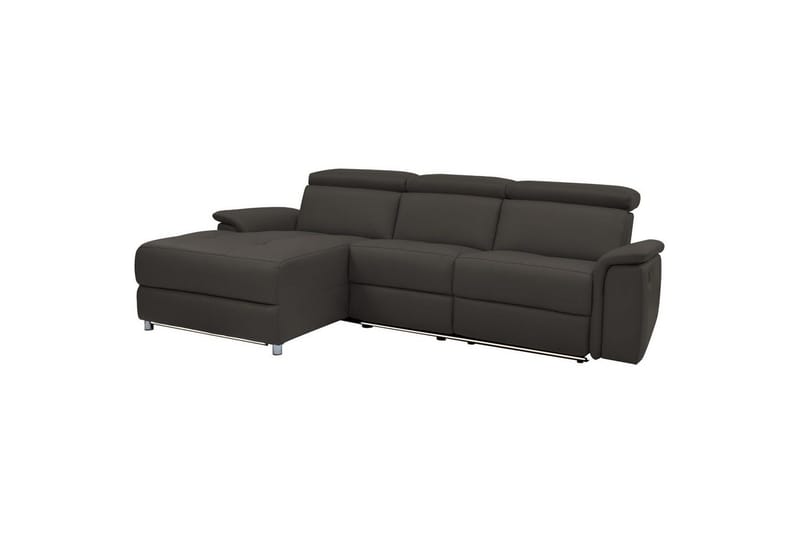 Hjørnesofa 3-personers Pareli Brun, Læder/PU, Venstre Manuel Tilbagelæner, Brun, Læder/PU, Venstre Manuel Tilbagelæner