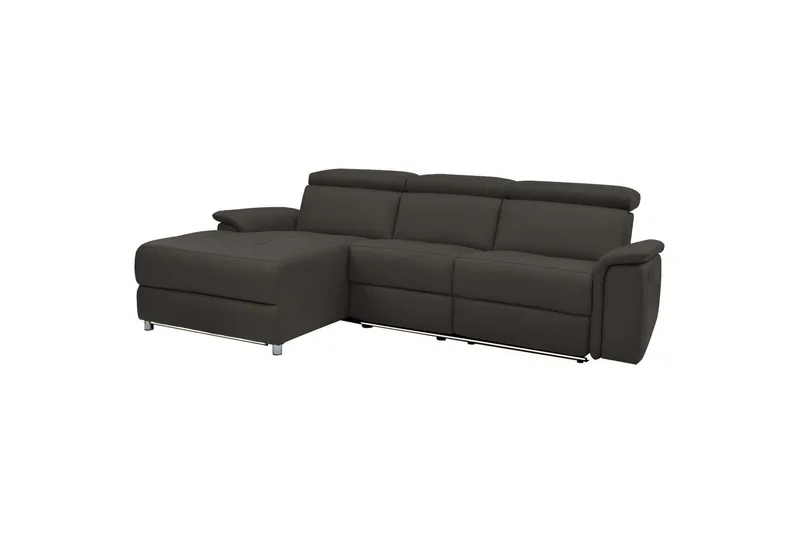 Hjørnesofa 3-personers Pareli Brun, Læder/PU, Venstre Manuel Tilbagelæner, Brun, Læder/PU, Venstre Manuel Tilbagelæner