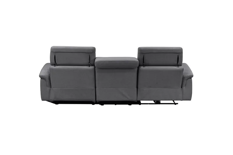 Hjørnesofa 3-personers Pareli Antracit, Søndagsstof, Højre elektrisk liggestol - Antracit, Søndagsstof, Højre elektrisk liggestol - Møbler - Sofaer - Recliner sofaer