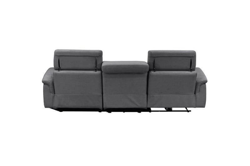 Hjørnesofa 3-personers Pareli Antracit, Søndagsstof, Højre elektrisk liggestol - Antracit, Søndagsstof, Højre elektrisk liggestol - Møbler - Sofaer - Recliner sofaer