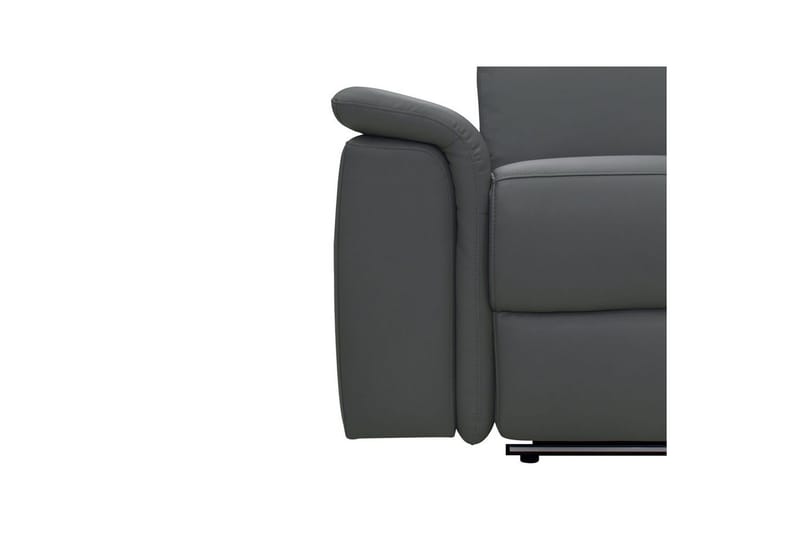 Hjørnesofa 3-personers Pareli Grå, PU, Højre manuel liggestol - Grå, PU, Højre manuel liggestol - Møbler - Sofaer - Lædersofaer