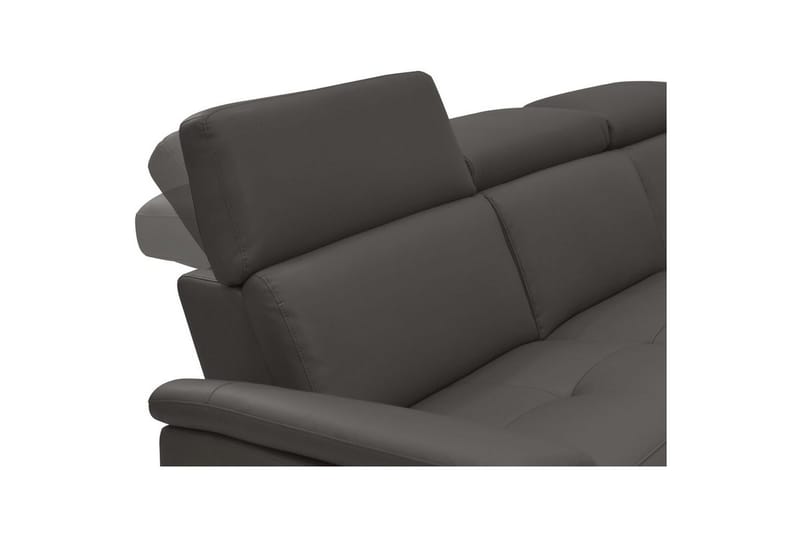 Hjørnesofa 3-personers Pareli Brun, PU, Højre elektrisk liggestol - Brun, PU, Højre elektrisk liggestol - Møbler - Sofaer - Lædersofaer