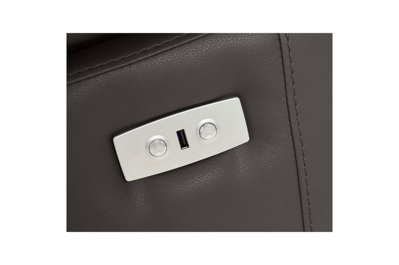 Hjørnesofa 3-personers Rayland Brun, PU, Højre elektrisk liggestol - Brun, PU, Højre elektrisk liggestol - Møbler - Sofaer - Lædersofaer