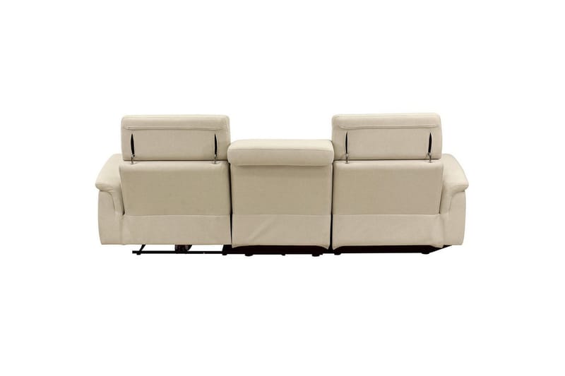 Hjørnesofa 3-personers Pareli Hvid, Søndagsstof, Venstre Manuel Tilbagelæner - Hvid, Søndagsstof, Venstre Manuel Tilbagelæner - Møbler - Sofaer - Recliner sofaer