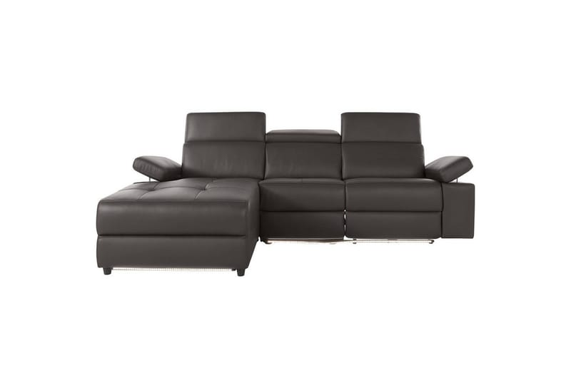 Hjørnesofa 3-personers Rayland Brun, PU, Venstre Elektrisk Tilbagelæner - Brun, PU, Venstre Elektrisk Tilbagelæner - Møbler - Sofaer - Lædersofaer