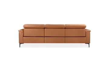 Hjørnesofa 3-personers Lund Cognac, Læder/PU, Venstre Manuel Tilbagelæner - Cognac, Læder/PU, Venstre Manuel Tilbagelæner - Møbler - Sofaer - Lædersofaer