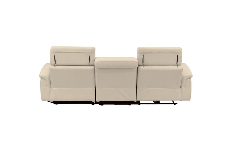 Hjørnesofa 3-personers Pareli Hvid, Søndagsstof, Højre manuel liggestol - Hvid, Søndagsstof, Højre manuel liggestol - Møbler - Sofaer - Recliner sofaer