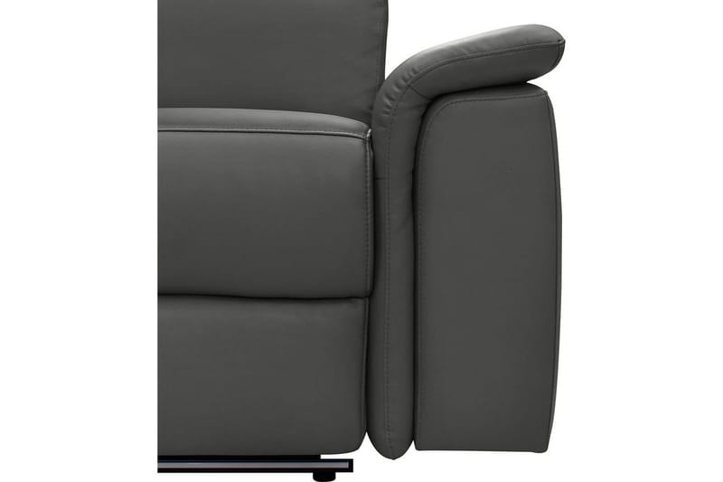 Hjørnesofa 3-personers Pareli Sort, PU, Venstre Elektrisk Tilbagelæner - Sort, PU, Venstre Elektrisk Tilbagelæner - Møbler - Sofaer - Lædersofaer