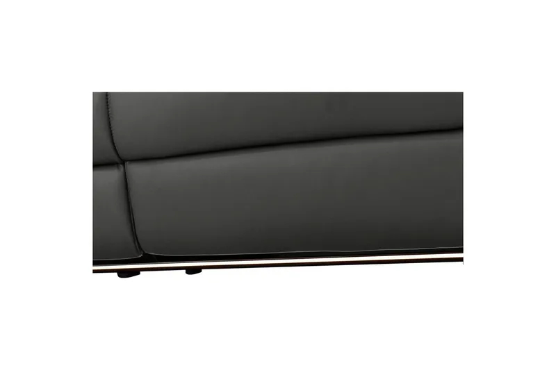 Hjørnesofa 3-personers Pareli Sort, PU, Venstre Elektrisk Tilbagelæner - Sort, PU, Venstre Elektrisk Tilbagelæner - Møbler - Sofaer - Lædersofaer