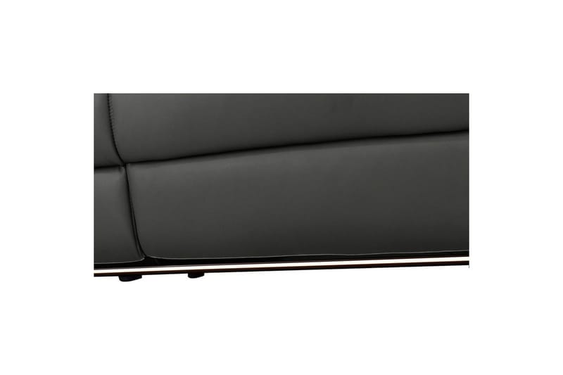 Hjørnesofa 3-personers Pareli Sort, PU, Venstre Elektrisk Tilbagelæner - Sort, PU, Venstre Elektrisk Tilbagelæner - Møbler - Sofaer - Lædersofaer