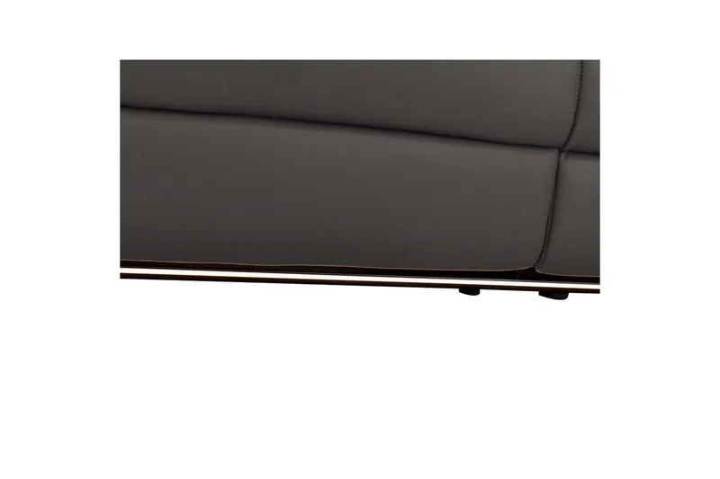 Hjørnesofa 3-personers Pareli Brun, PU, Højre elektrisk liggestol - Brun, PU, Højre elektrisk liggestol - Møbler - Sofaer - Lædersofaer