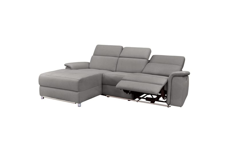 Hjørnesofa 3-personers Pareli Grå, Søndagsstof, Venstre Manuel Tilbagelæner - Grå, Søndagsstof, Venstre Manuel Tilbagelæner - Møbler - Sofaer - Recliner sofaer
