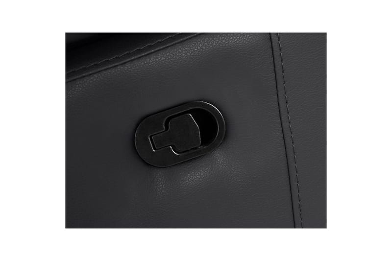 Hjørnesofa 3-personers Rayland Sort, Læder/PU, Højre manuel liggestol - Sort, Læder/PU, Højre manuel liggestol - Møbler - Sofaer - Lædersofaer