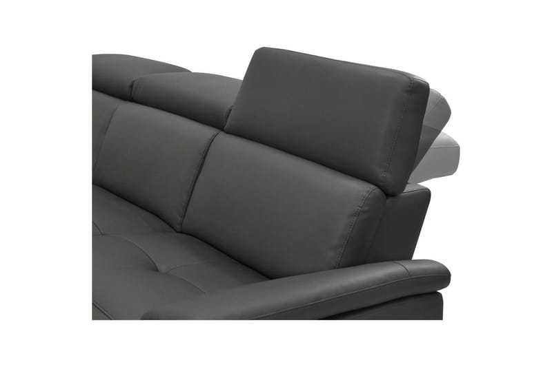 Hjørnesofa 3-personers Pareli Sort, PU, Venstre Elektrisk Tilbagelæner - Sort, PU, Venstre Elektrisk Tilbagelæner - Møbler - Sofaer - Lædersofaer