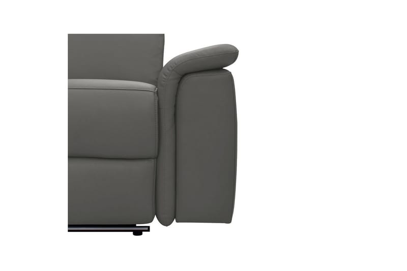 Hjørnesofa 3-personers Pareli Grå, Læder/PU, Venstre Manuel Tilbagelæner - Grå, Læder/PU, Venstre Manuel Tilbagelæner - Møbler - Sofaer - Lædersofaer