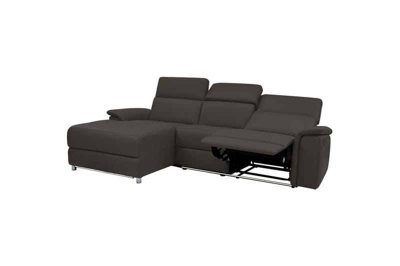 Hjørnesofa 3-personers Pareli Brun, Læder/PU, Venstre Manuel Tilbagelæner - Brun, Læder/PU, Venstre Manuel Tilbagelæner - Møbler - Sofaer - Lædersofaer