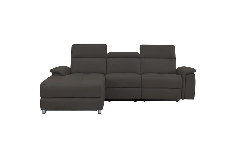 Hjørnesofa 3-personers Pareli Brun, Læder/PU, Venstre Manuel Tilbagelæner - Brun, Læder/PU, Venstre Manuel Tilbagelæner - Møbler - Sofaer - Lædersofaer