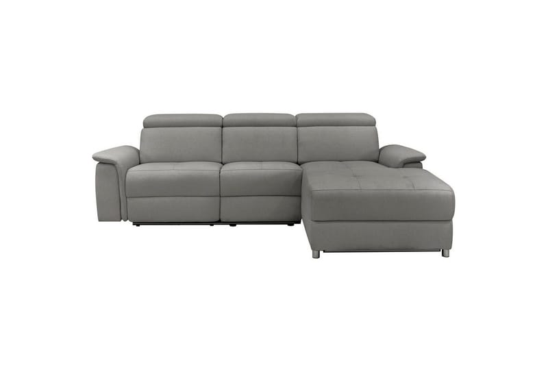 Hjørnesofa 3-personers Pareli Grå, Søndagsstof, Højre manuel liggestol - Grå, Søndagsstof, Højre manuel liggestol - Møbler - Sofaer - Recliner sofaer