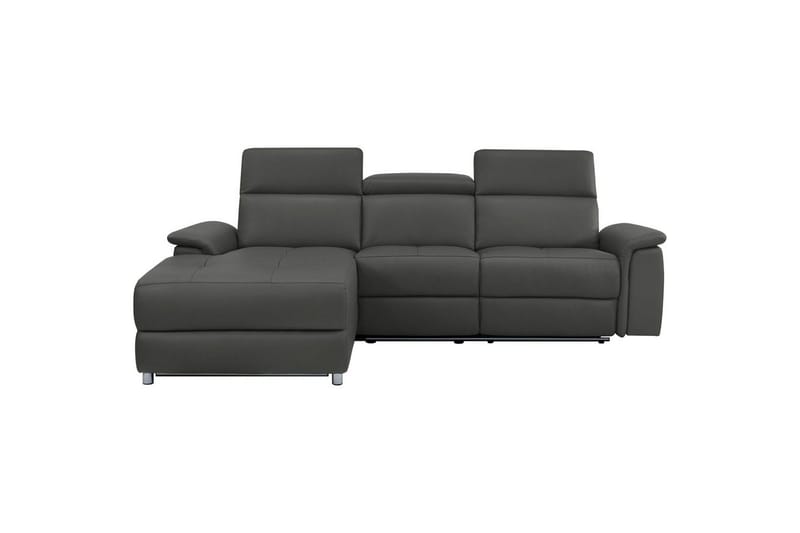 Hjørnesofa 3-personers Pareli Sort, PU, Venstre Elektrisk Tilbagelæner - Sort, PU, Venstre Elektrisk Tilbagelæner - Møbler - Sofaer - Lædersofaer