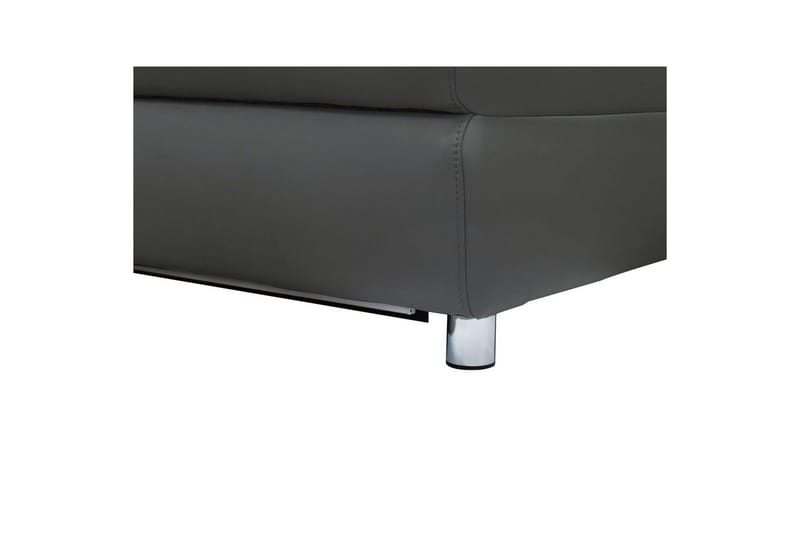 Hjørnesofa 3-personers Pareli Grå, PU, Højre manuel liggestol - Grå, PU, Højre manuel liggestol - Møbler - Sofaer - Lædersofaer