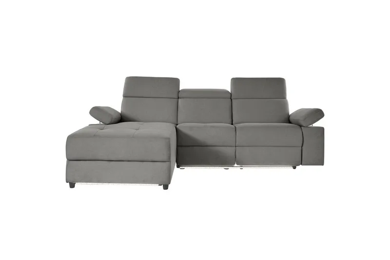 Hjørnesofa 3-personers Rayland Grå, Søndagsstof, Venstre Manuel Tilbagelæner - Grå, Søndagsstof, Venstre Manuel Tilbagelæner - Møbler - Sofaer - Recliner sofaer