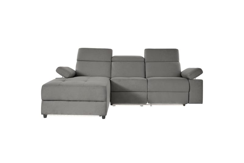 Hjørnesofa 3-personers Rayland Grå, Søndagsstof, Venstre Manuel Tilbagelæner - Grå, Søndagsstof, Venstre Manuel Tilbagelæner - Møbler - Sofaer - Recliner sofaer
