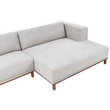 Hjørnesofa 4-personers Veng - Lysebrun, Grå - Møbler - Sofaer - Sofa med chaiselong