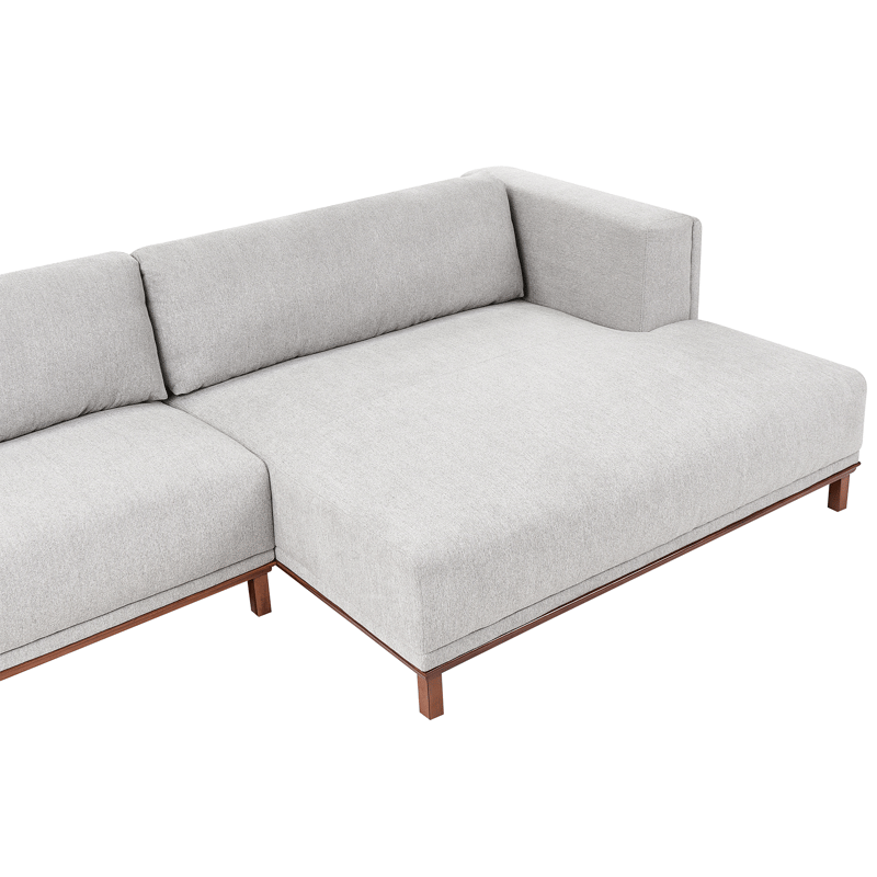 Hjørnesofa 4-personers Veng - Lysebrun, Grå - Møbler - Sofaer - Sofa med chaiselong