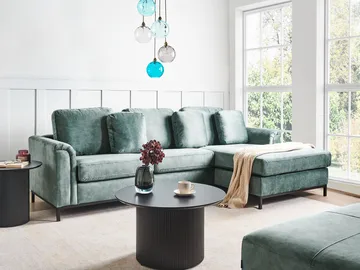 Hjørnesofa 4-personers Oslo venstrevendt - Blågrøn - Møbler - Sofaer - Sofa med chaiselong