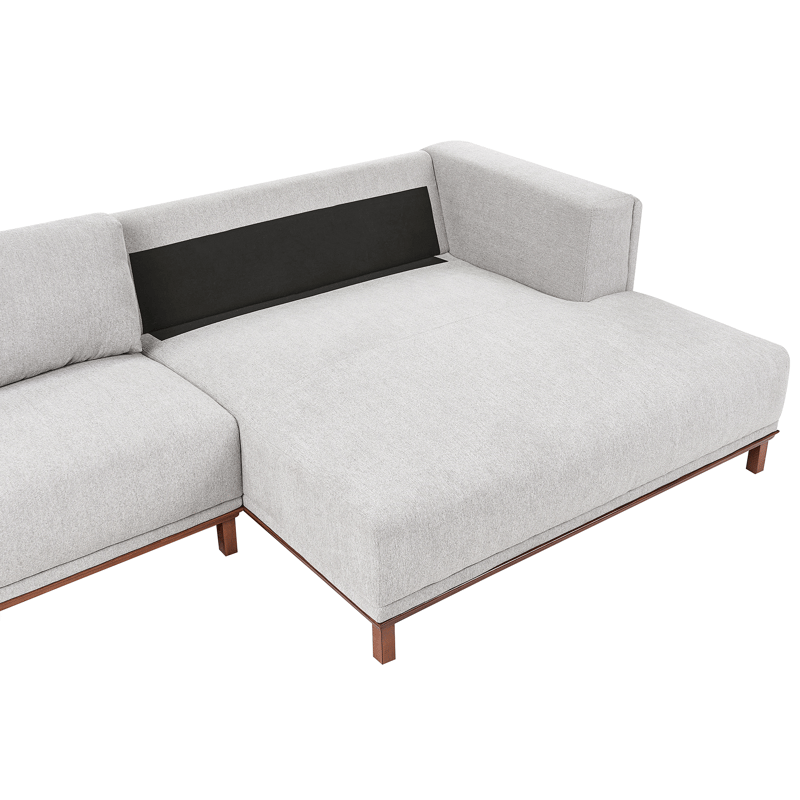 Hjørnesofa 4-personers Veng - Lysebrun, Grå - Møbler - Sofaer - Sofa med chaiselong