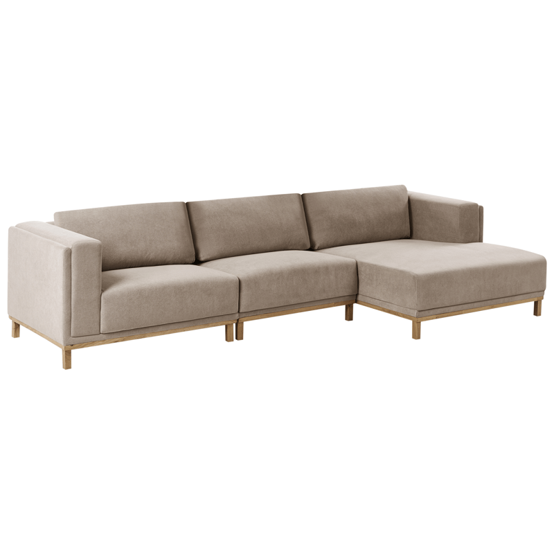 Hjørnesofa 5-personers Veng - Taupe - Møbler - Sofaer - Sofa med chaiselong