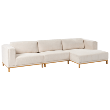 Hjørnesofa 5-personers Veng - Lysebrun, lys beige - Møbler - Sofaer - Sofa med chaiselong