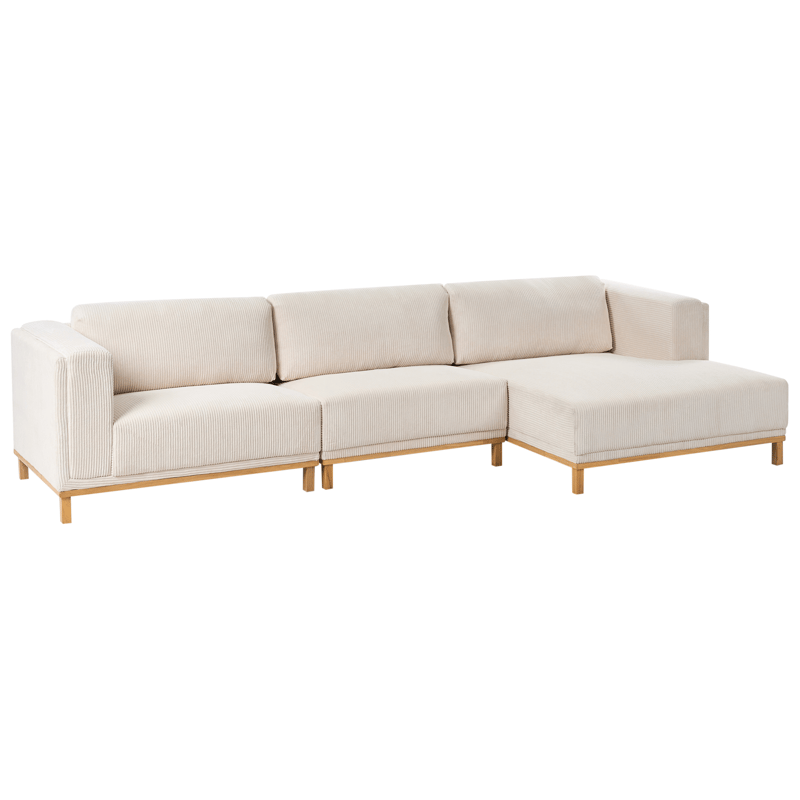 Hjørnesofa 5-personers Veng - Lysebrun, lys beige - Møbler - Sofaer - Sofa med chaiselong