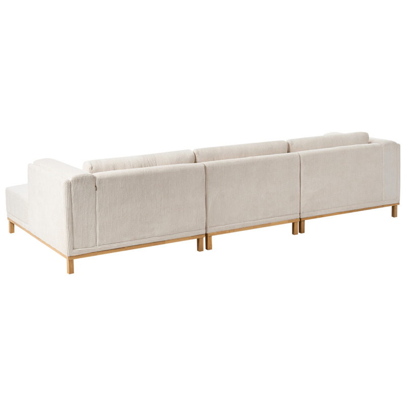 Hjørnesofa 5-personers Veng - Lysebrun, lys beige - Møbler - Sofaer - Sofa med chaiselong