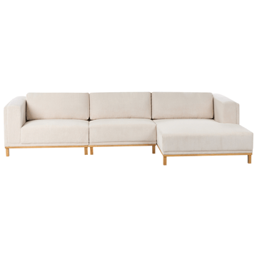 Hjørnesofa 5-personers Veng - Lysebrun, lys beige - Møbler - Sofaer - Sofa med chaiselong