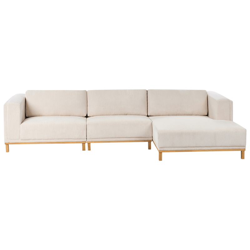 Hjørnesofa 5-personers Veng - Lysebrun, lys beige - Møbler - Sofaer - Sofa med chaiselong