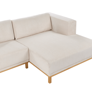 Hjørnesofa 5-personers Veng - Lysebrun, lys beige - Møbler - Sofaer - Sofa med chaiselong