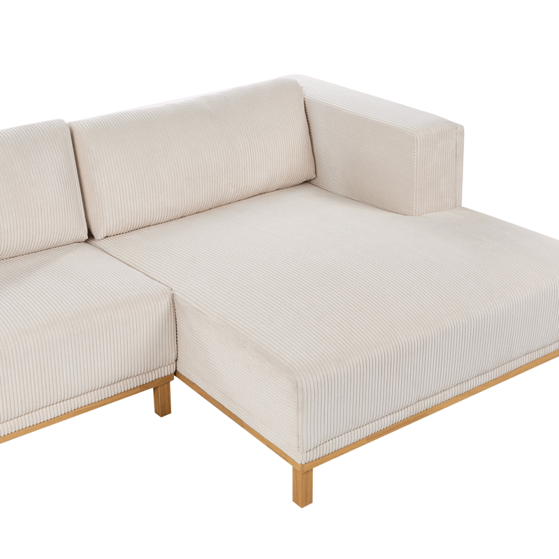 Hjørnesofa 5-personers Veng - Lysebrun, lys beige - Møbler - Sofaer - Sofa med chaiselong