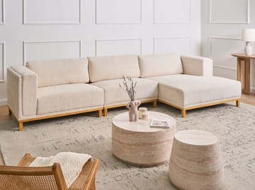 Hjørnesofa 5-personers Veng - Lysebrun, lys beige - Møbler - Sofaer - Sofa med chaiselong