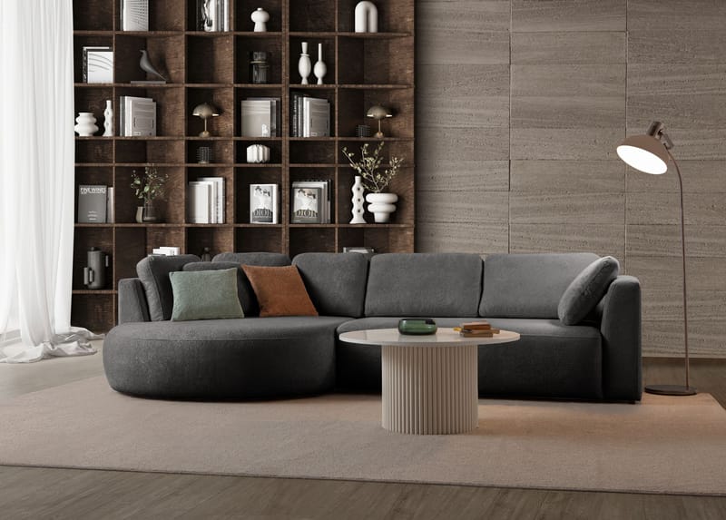 Hjørnesofa Atelier Del Sofa Venezia Venstre (310 x 75 x 105 cm) Antracit - Antracit - Møbler - Sofaer - Hjørnesofa