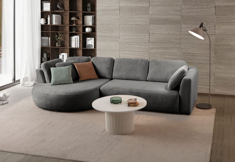 Hjørnesofa Atelier Del Sofa Venezia Venstre (310 x 75 x 105 cm) Antracit - Antracit - Møbler - Sofaer - Hjørnesofa