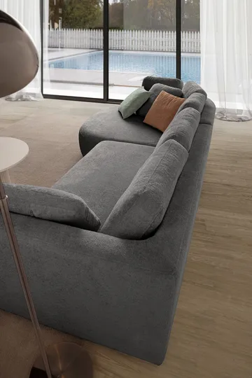 Hjørnesofa Atelier Del Sofa Venezia Venstre (310 x 75 x 105 cm) Antracit - Antracit - Møbler - Sofaer - Hjørnesofa
