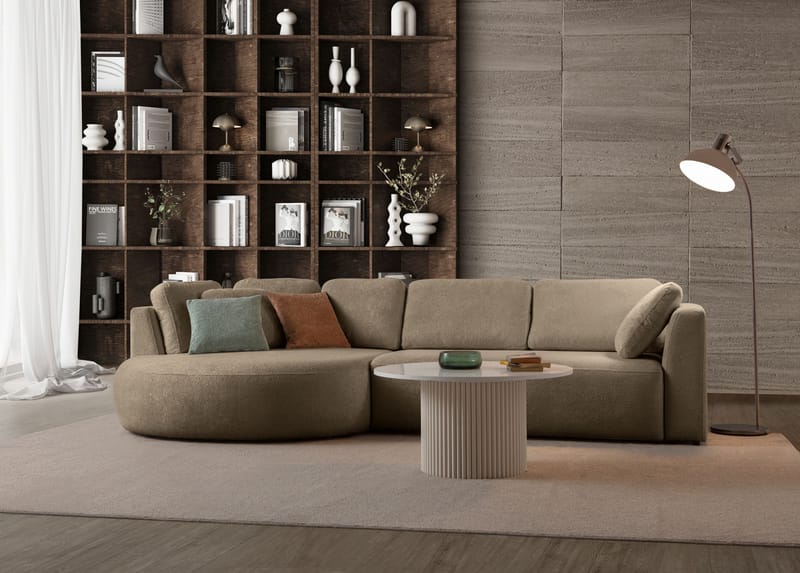 Hjørnesofa Atelier Del Sofa Venezia Venstre (310 x 75 x 105 cm) Brun - Brun - Møbler - Sofaer - Hjørnesofa