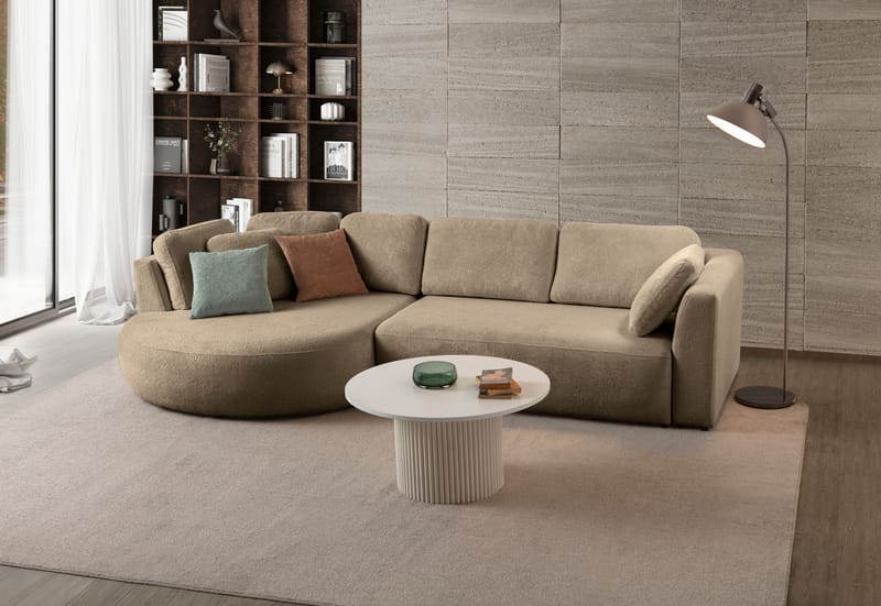 Hjørnesofa Atelier Del Sofa Venezia Venstre (310 x 75 x 105 cm) Brun - Brun - Møbler - Sofaer - Hjørnesofa