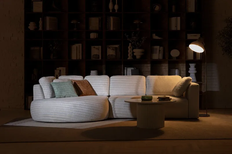 Hjørnesofa Atelier Del Sofa Venezia Venstre (310 x 75 x 105 cm) Hvid - Hvid - Møbler - Sofaer - Hjørnesofa
