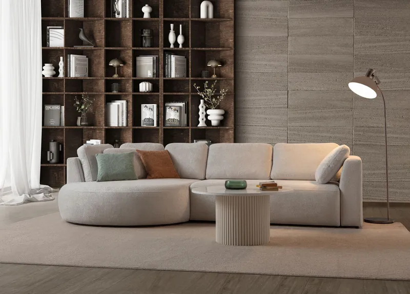 Hjørnesofa Atelier Del Sofa Venezia Venstre (310 x 75 x 105 cm) Hvid - Hvid - Møbler - Sofaer - Hjørnesofa