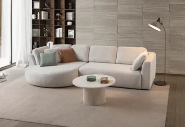 Hjørnesofa Atelier Del Sofa Venezia Venstre (310 x 75 x 105 cm) Hvid - Hvid - Møbler - Sofaer - Hjørnesofa