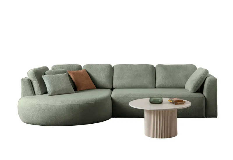 Hjørnesofa Atelier Del Sofa Venezia Venstre (310 x 75 x 105 cm) Liquid Green, Liquid Green