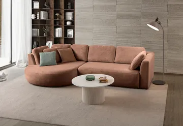 Hjørnesofa Atelier Del Sofa Venezia Venstre (310 x 75 x 105 cm) Mink - Mink - Møbler - Sofaer - Hjørnesofa