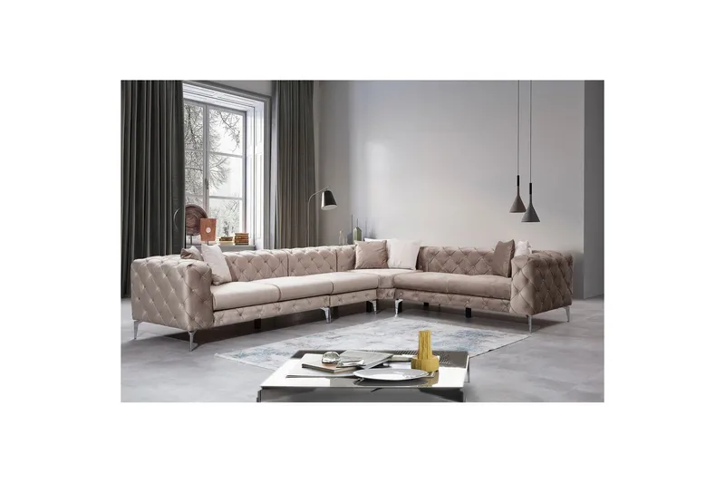 Hjørnesofa Beachport Beige - Beige - Møbler - Sofaer - Hjørnesofa